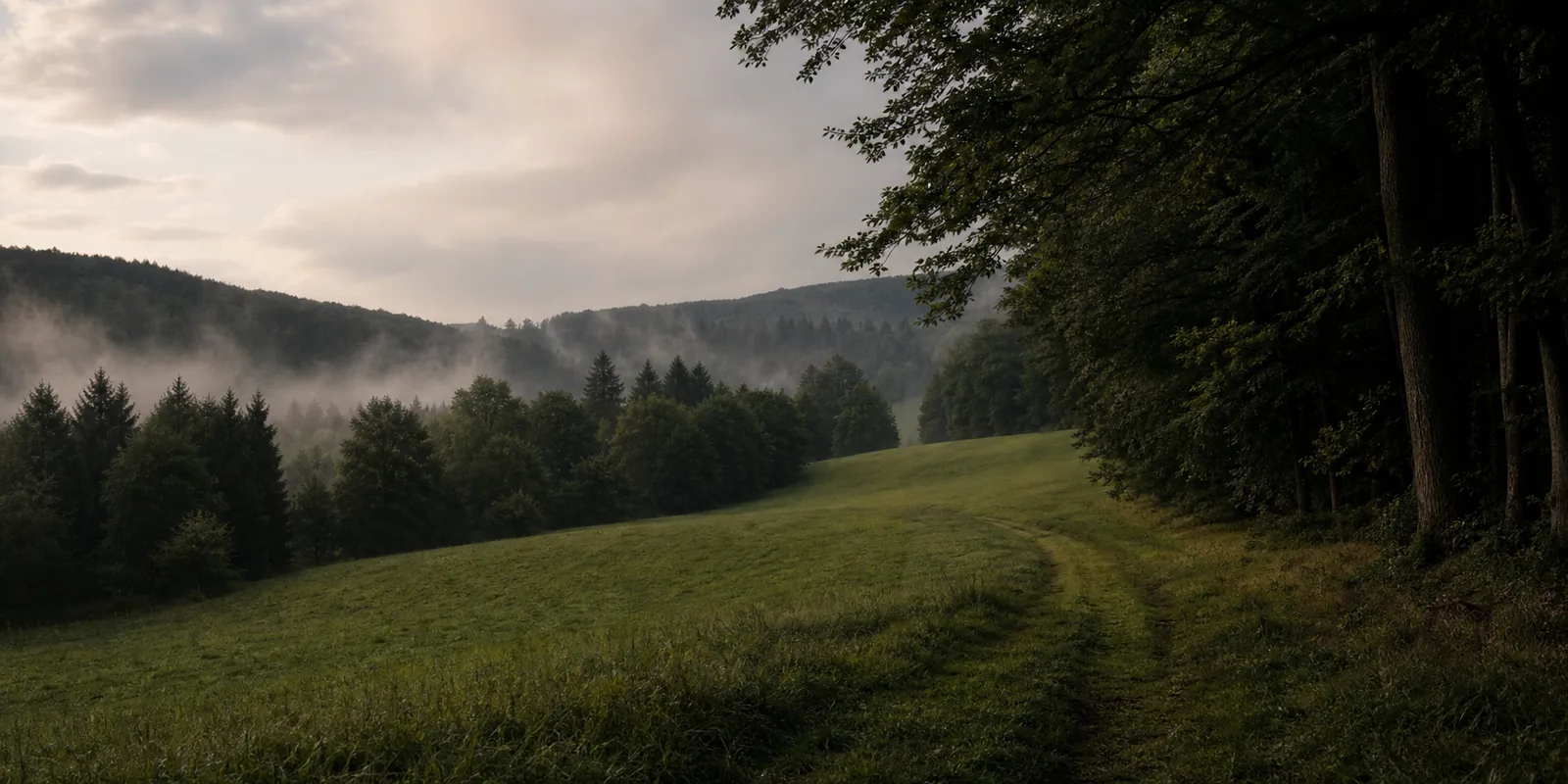 Land- und Forstfläche in einer Mittelgebirgslandschaft
